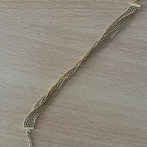 Gold-Tone Stainless Steel Multi-Strand Bracelet like new