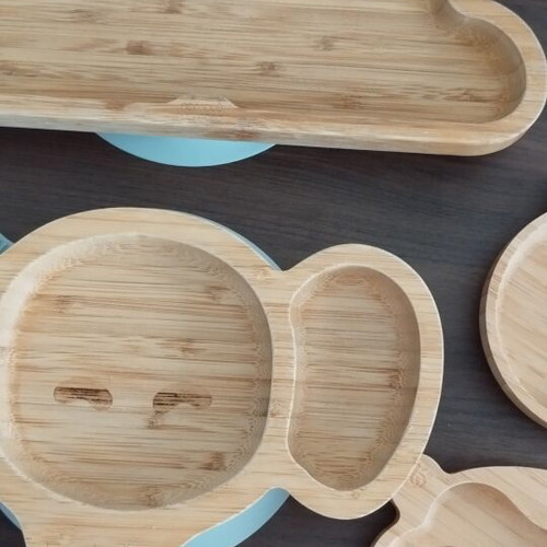 Σετ φαγητού μωρού Bamboo Bamboo με πιάτα, ποτήρι και κουτάλι