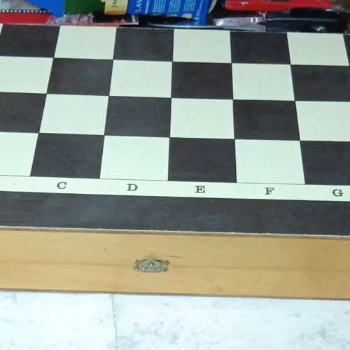 Classic wooden backgammon used, cafe style 48x50 cm