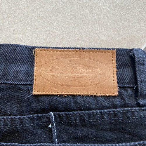 Corteiz C-Star Denim Jeans new, 100% cotton, baggy, black and white