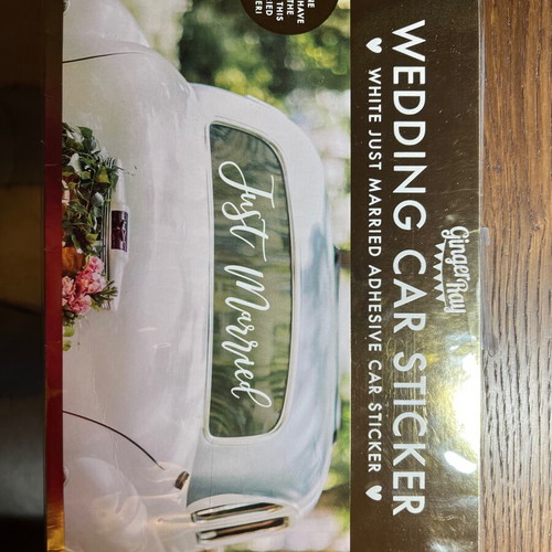 Wedding car sticker Ginger Ray new in packaging