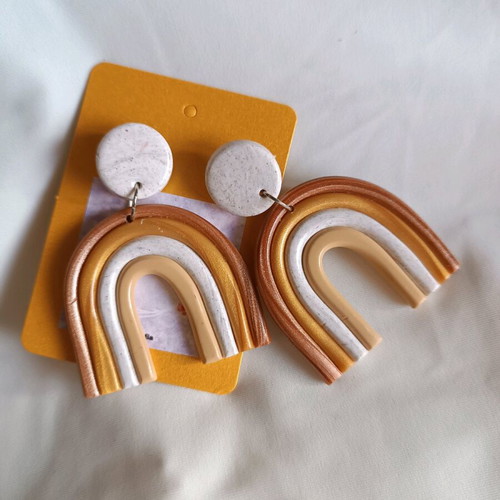Handmade earrings new from polymer clay