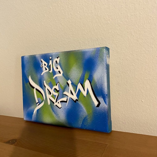 Canvas Big Dream 13x18 cm handpainted