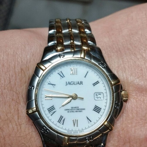 Jaguar watch new with white dial and stainless steel bracelet