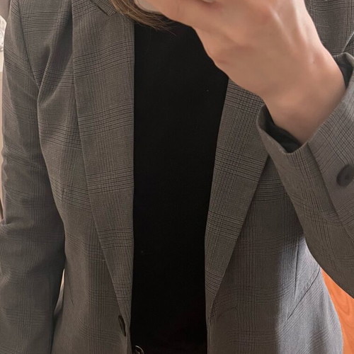 Zara gray checked jacket like new, size XS