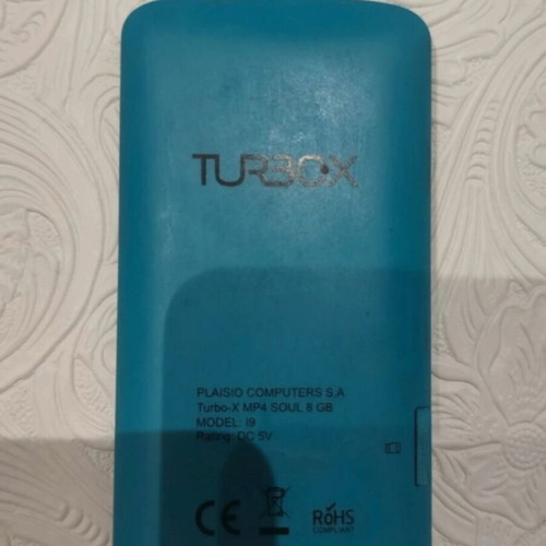 Turbo-X turquoise MP3 player, used, for collectibles
