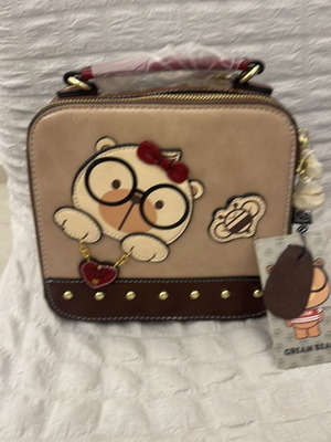 Cream Bear crossbody bag, brown