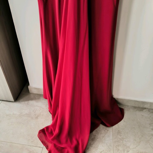 Maxi dress red new with bead design and sheer details