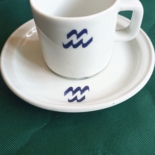 Vintage Bernardaud Limoges Coffee Cup and Saucer Le Méridien 90s like new