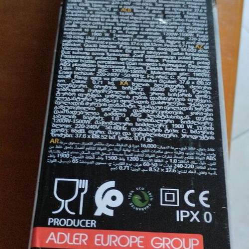 Adler hand blender AD 4628, 1900W, turbo & ice crushing