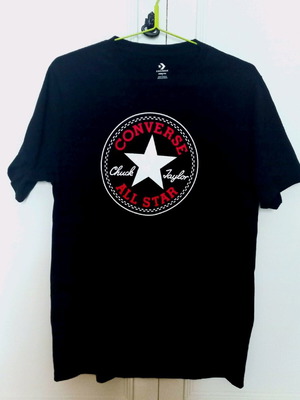 Converse All Star T-Shirt μαύρο μεγάλο unisex σε άριστη κατάσταση