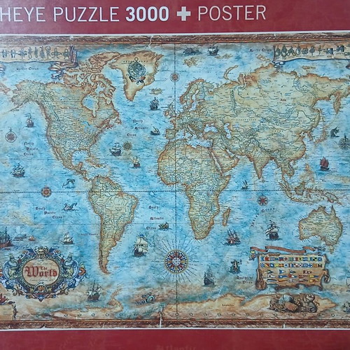 Heye puzzle The World 3000 pieces used