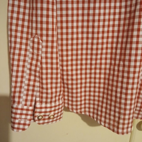 Trachten women's shirt like new, cotton, white and red checkered, size L