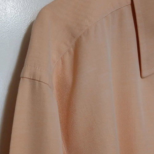 Aslanis Men cotton dress shirt size Large like new, orange