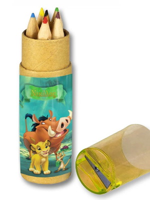 Lion King colored pencils new, 10 pieces with name