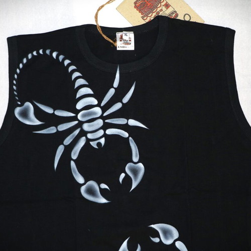 Handmade Unisex Scorpion Airbrush Tank Top XL