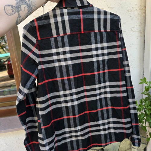 Pink Woman plaid cotton shirt like new, size L