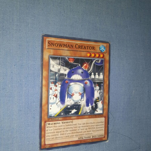 Yu Gi Oh κάρτα Snowman Creator μεταχειρισμένη, 1η Έκδοση, Machine/Effect