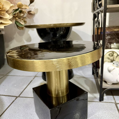 Modern black and gold side tables, set or individual