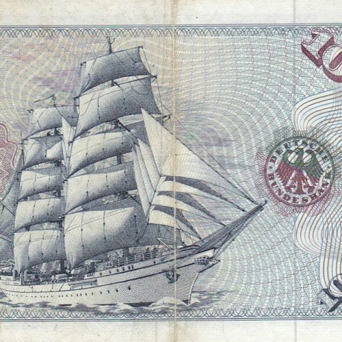 German banknote used