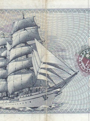 German banknote used
