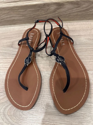 Lauren Ralph Lauren sandals new, EU36/37, genuine leather, dark blue and red
