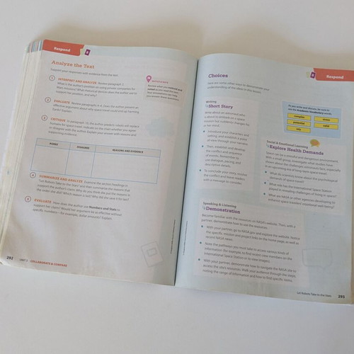 HMH Into Literature Grade 7 English book used, student edition