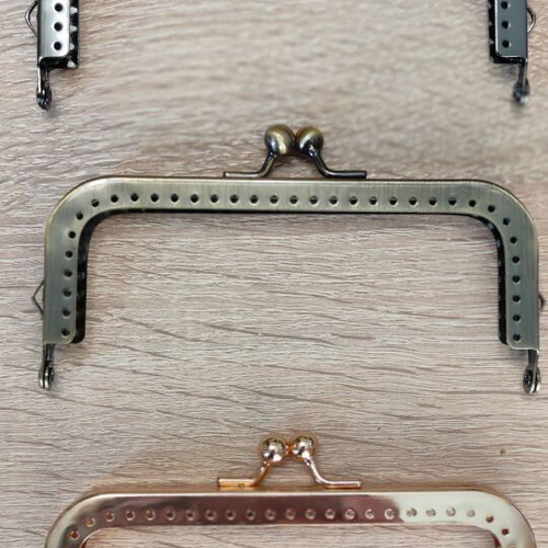Metal bag frame clasp 12.5cm new (click clack)