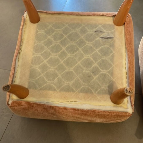 Armchair with footstool like new, removable washable cover