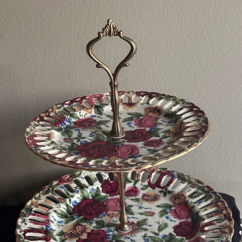 Limoge porcelain etagere used
