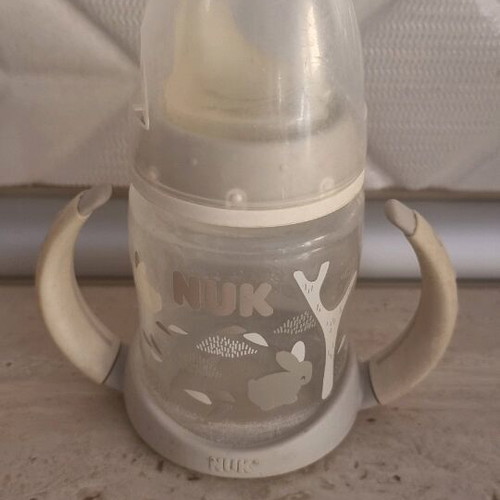 Nuk baby bottles used, glass and plastic 300ml and 125ml
