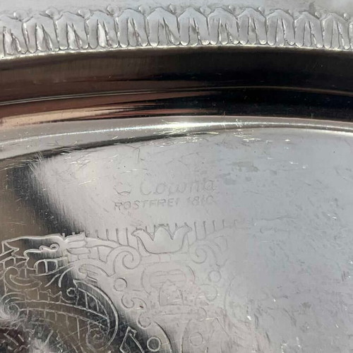 Corona stainless steel serving tray vintage used 41x24.5