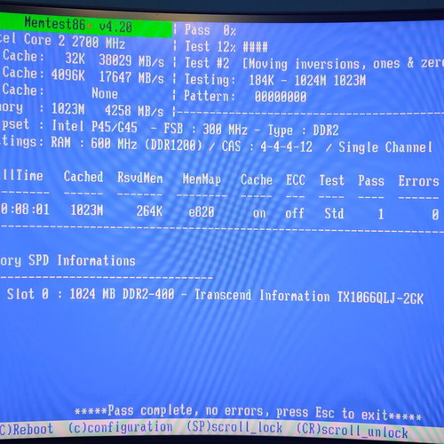 Transcend Axeram 2GB 1066 DDR2 memory kit used