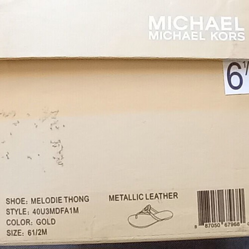 Michael Kors gold leather sandals size 37 used