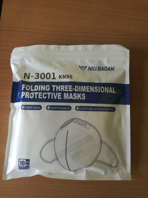 N-3001 KN95 Protective Masks pack of 10 new, white