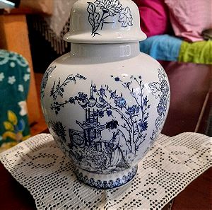 Χειροποίητο παλιό κινεζικο βάζο με καπάκι