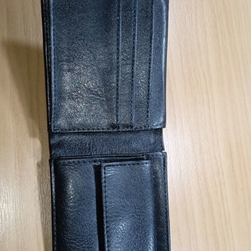 Leather wallet new, black