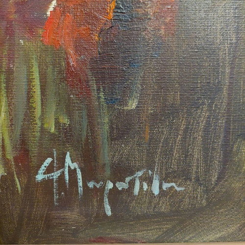 Painting Fotini Mouratidou with flowers like new