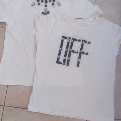 Zara T-shirt used, size M, white, set of 2