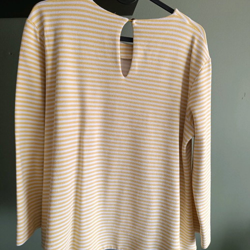 Vicolo striped blouse like new, size M, white and yellow