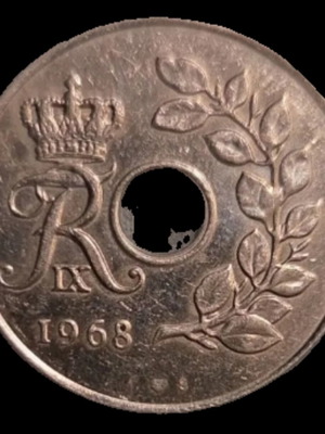 25 Ore Denmark coin 1968, copper-nickel