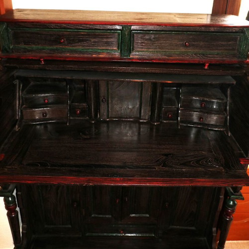 Antique handmade roll top desk used, interwar period