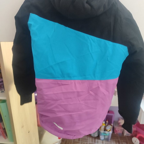 Unisex winter jacket used, size 134/140, black, blue and lilac