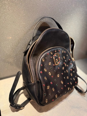 Liu Jo Black Leather Backpack like new with Stud & Jewel Details