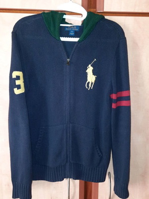 Ralph Lauren hoodie jacket like new, blue, size 164 cm