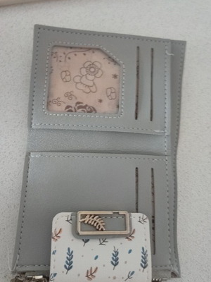 Wallet like new with coin and card holders, gray