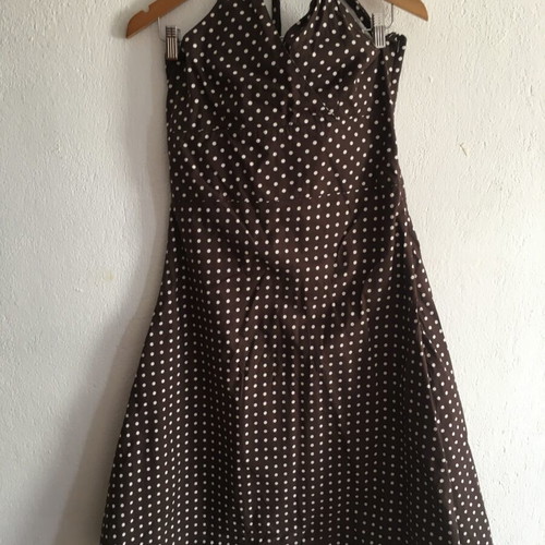 Vintage polkadot dress, M/L, cotton, like new