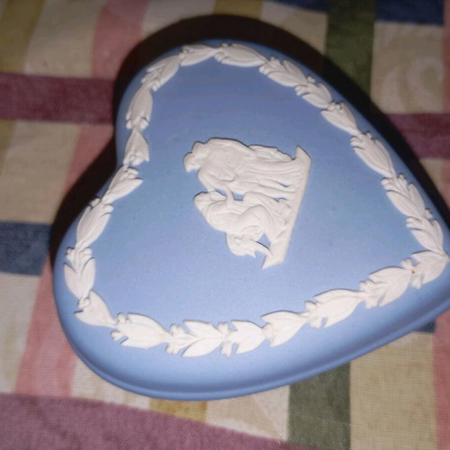 Jasperware Heart Jewelry Box new by Wedgwood