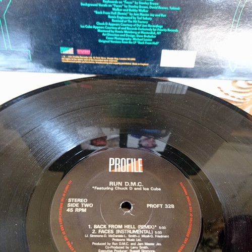 Run-D.M.C. Faces / Back From Hell Remix 12" vinyl single like new