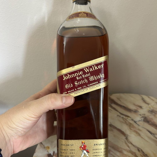 Johnnie Walker Red Label Old Scotch Whisky vintage sealed bottle